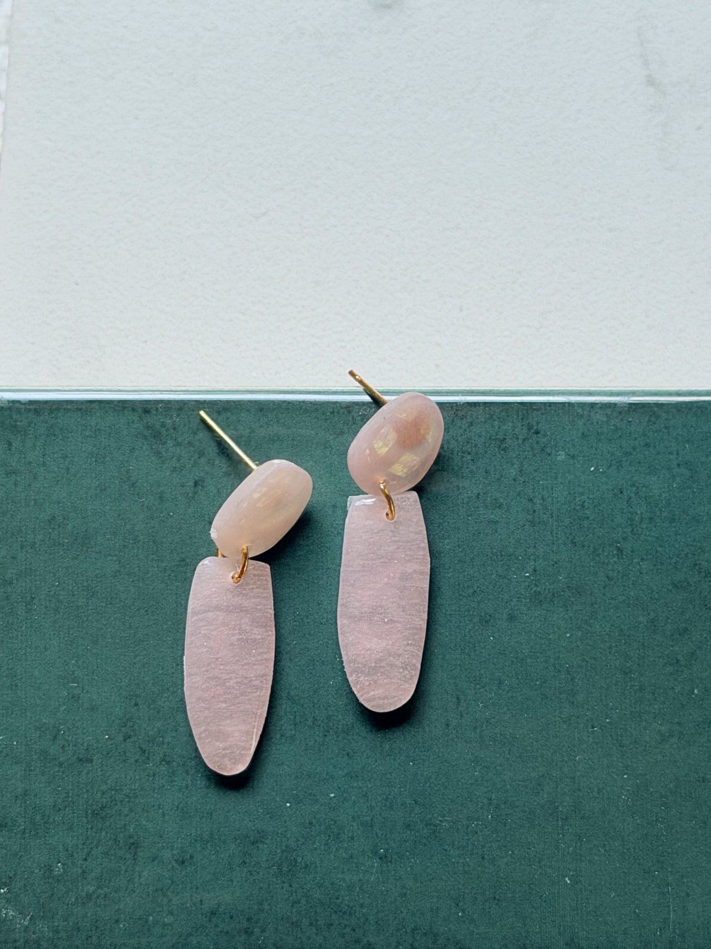 Mini Translucent Dangles in Pink