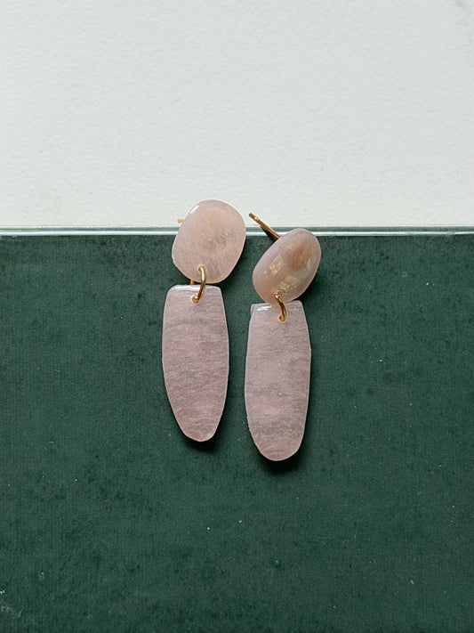 Mini Translucent Dangles in Pink