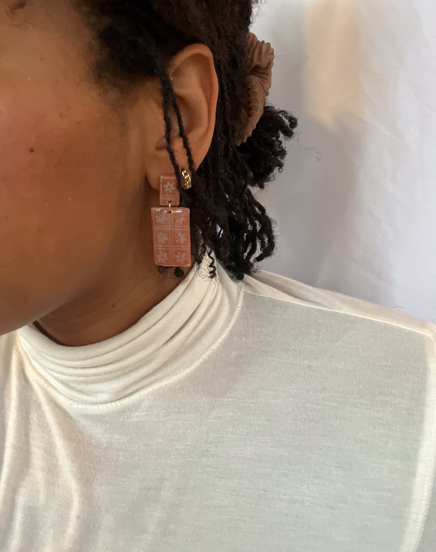 Mini Brick Floral Dangles - $19 SALE!