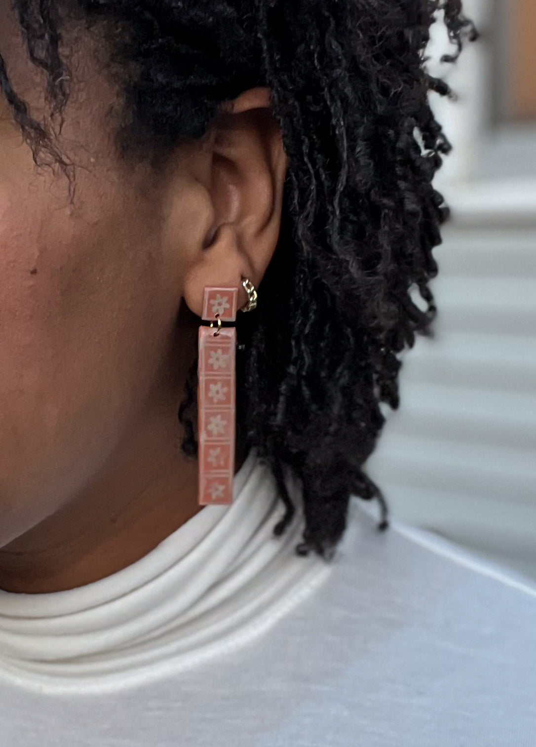 Floral Brick Dangles
