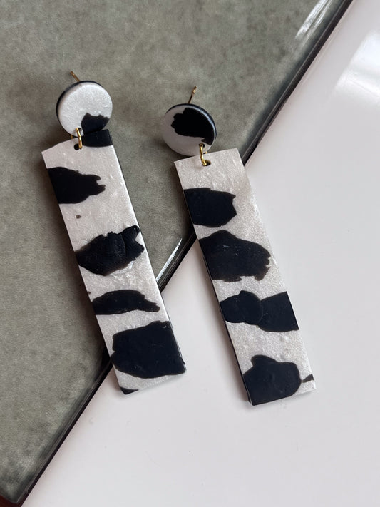 Black and Pearl White Dangles
