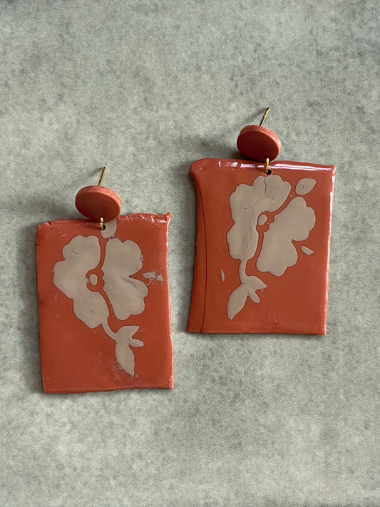 Mixed Media Floral Dangles - $23 SALE!
