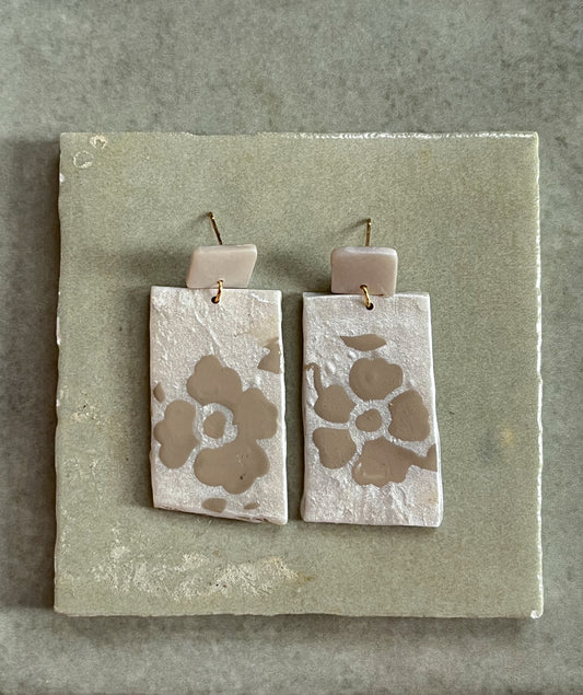 Mixed Media Floral Dangles
