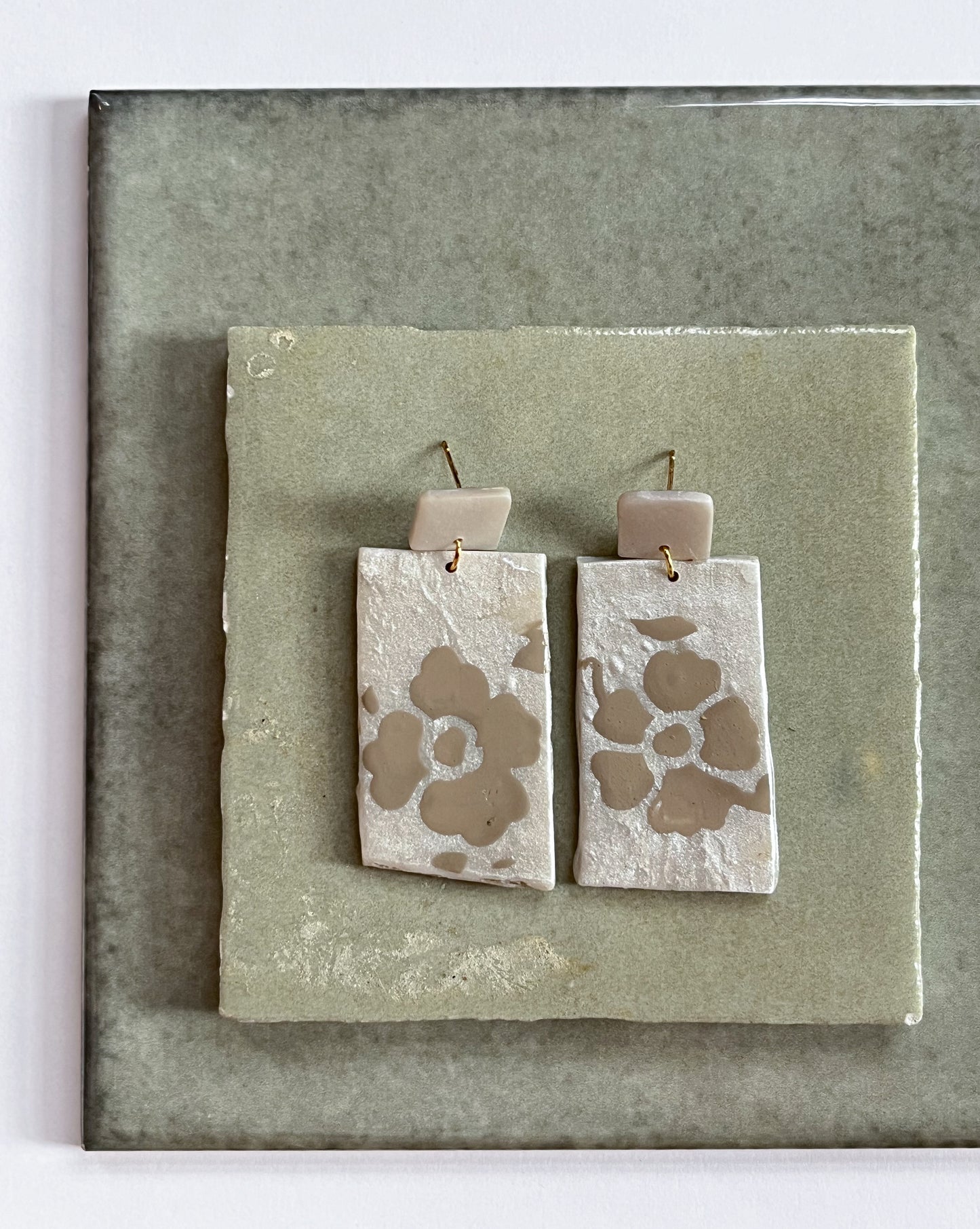 Mixed Media Floral Dangles