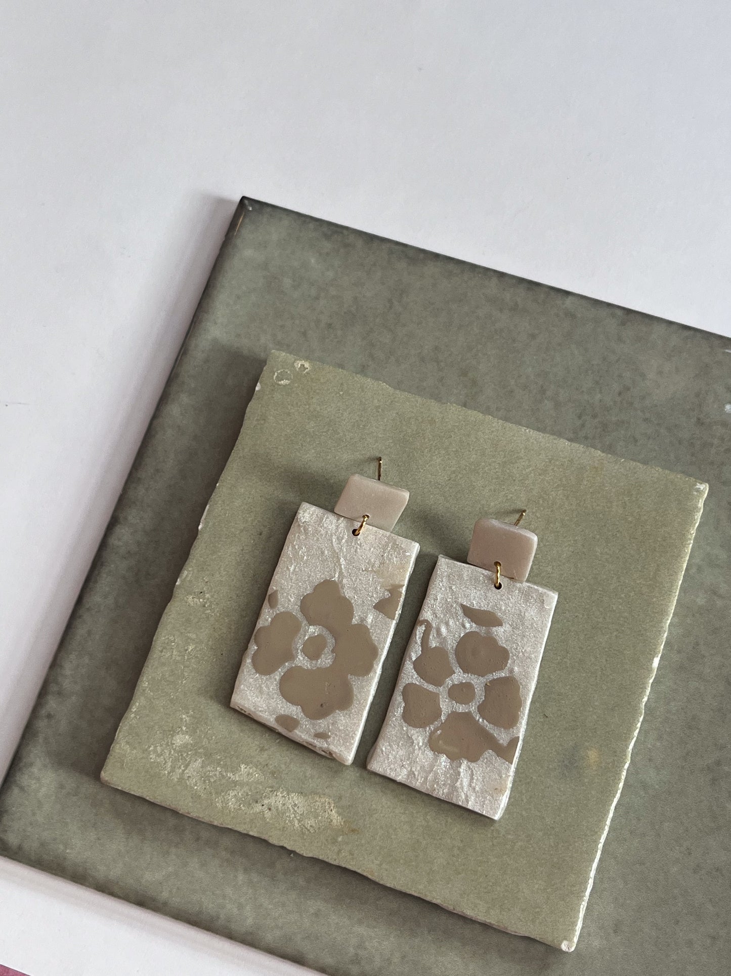 Mixed Media Floral Dangles